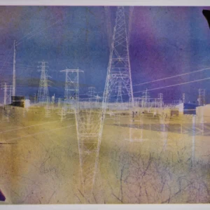 “SCE Vista Substation, 2025” Risograph Print by Andrew K. Thompson
