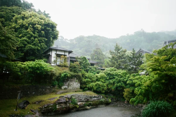 "Engakuju Downpour" Photograph by Justus Milhon